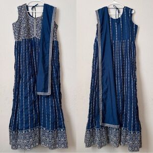 NEW Alia Cut Party Wear Pleated Fully Embellished Beaded Salwar Set Anarkali